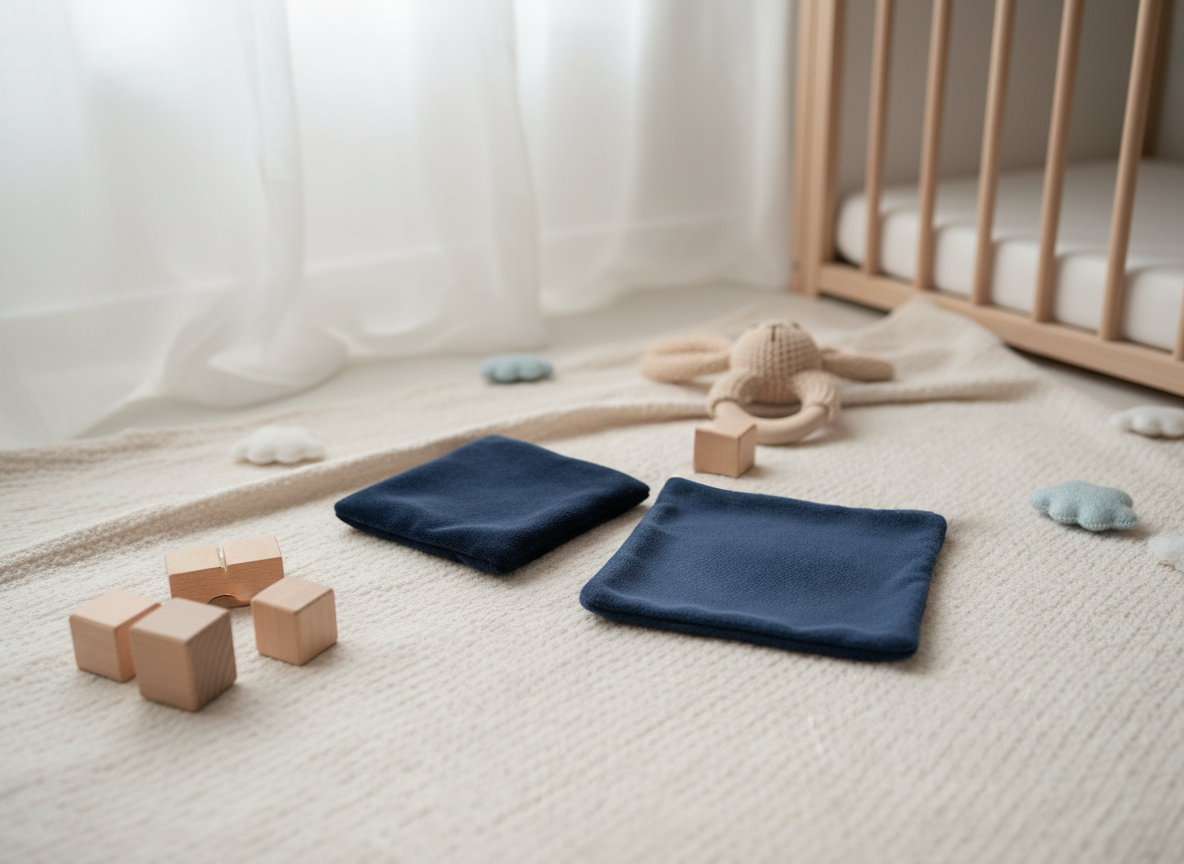 Apaizdoudou – doudou sensoriel apaisant et sa housse - bleu foncé pour enfants TDAH et TSA – Nuage Serein
