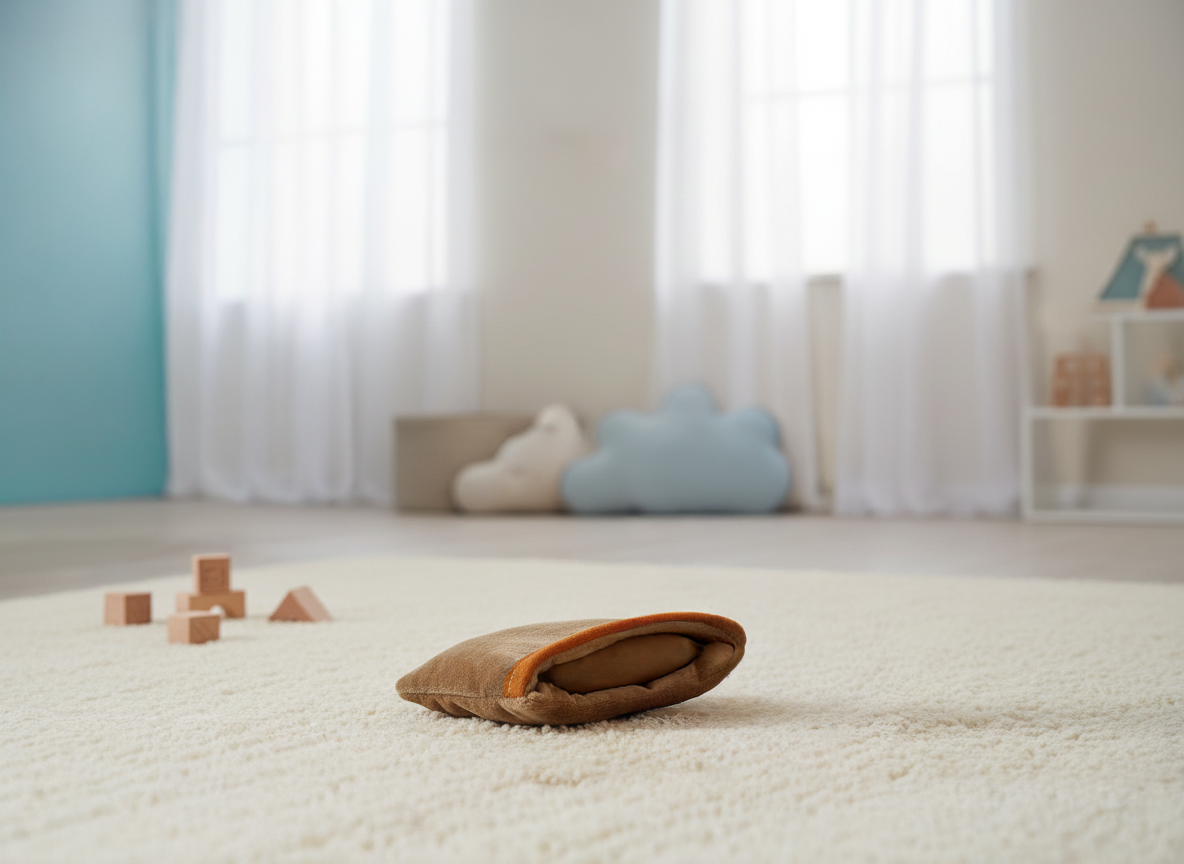 Apaizdoudou – doudou sensoriel apaisant et sa housse - bleu marron pour enfants TDAH et TSA – Nuage Serein