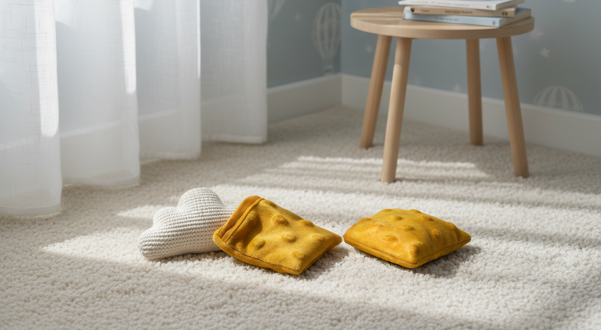 Apaizdoudou – doudou sensoriel apaisant et sa housse - jaune moutarde pour enfants TDAH et TSA – Nuage Serein