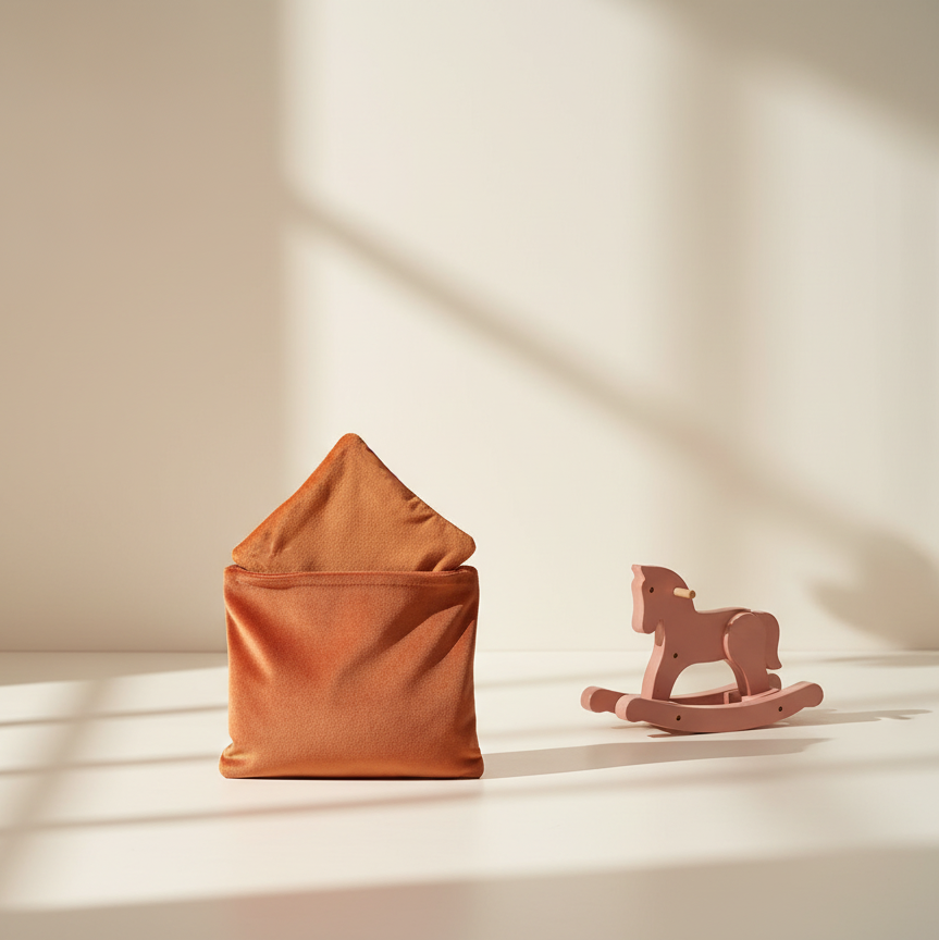 Apaizdoudou – doudou sensoriel apaisant et sa housse - orange  pour enfants TDAH et TSA – Nuage Serein