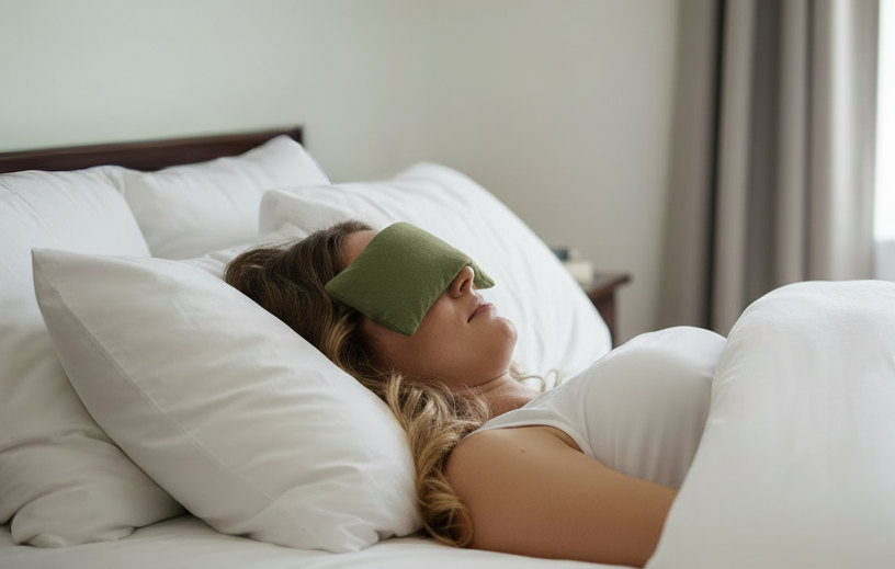 Nuage de calme vert –  coussin apaisant pour les yeux– Nuage Serein