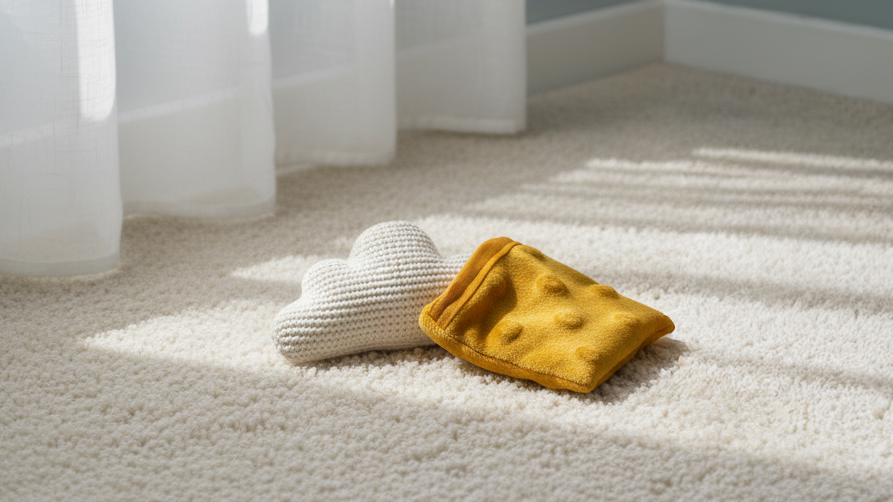 Housse pour doudou sensoriel Nuage Serein – couleur jaune moutarde– apaisant pour enfants hypersensibles