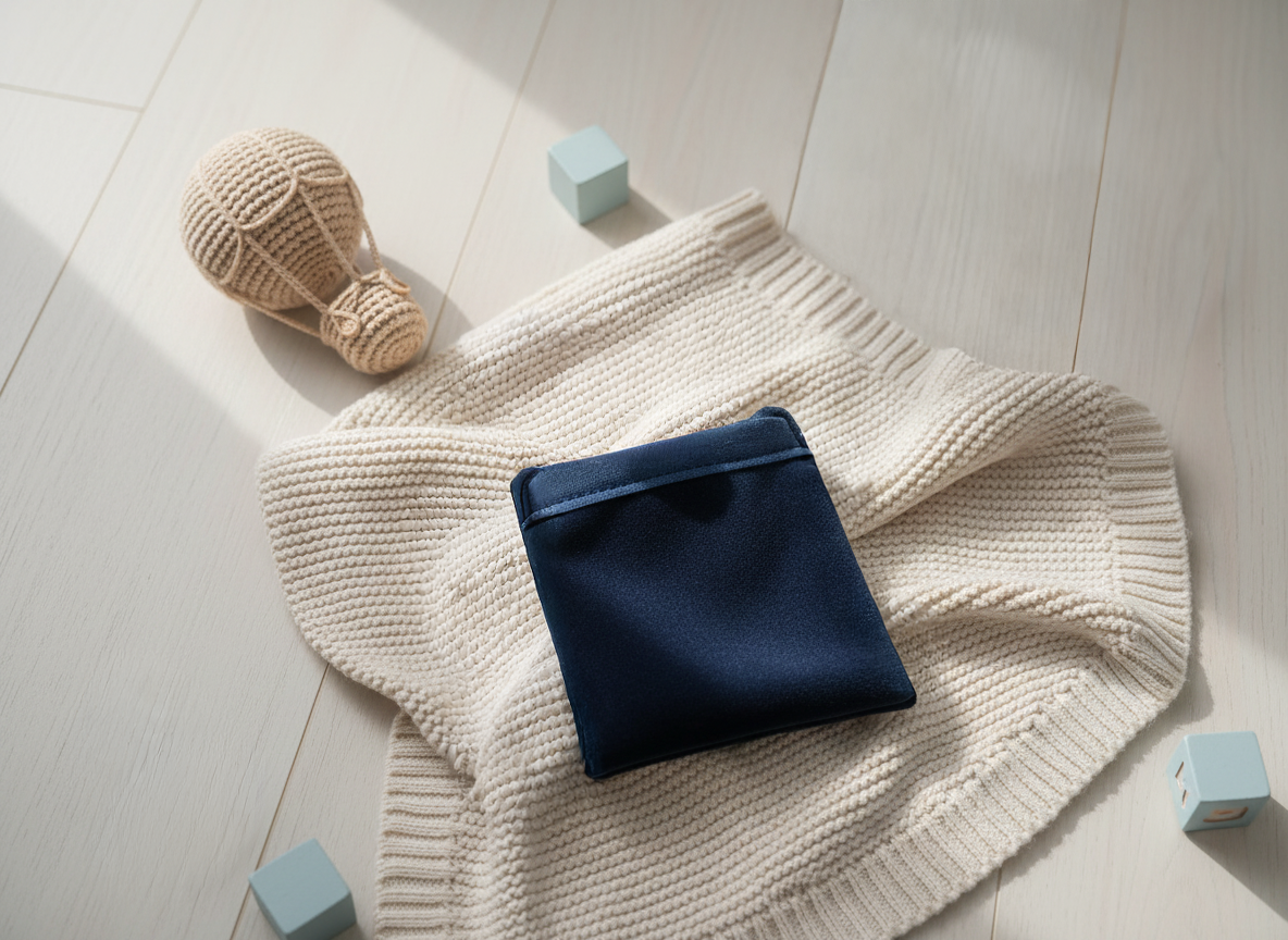 Housse pour doudou sensoriel Nuage Serein – couleur bleu foncé – apaisant pour enfants hypersensibles